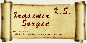 Krasimir Šorgić vizit kartica